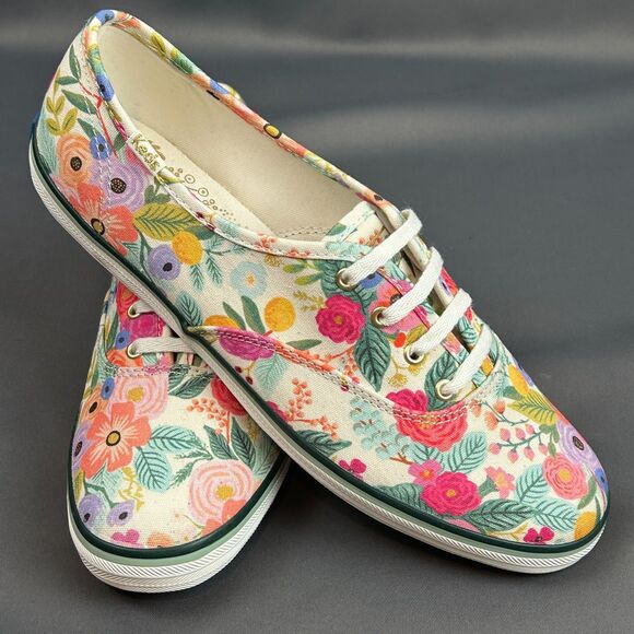 Keds Rifle Paper Company Floral Classic Lace Up Sneakers Shoes 8.5 NEW - Picture 14 of 16
